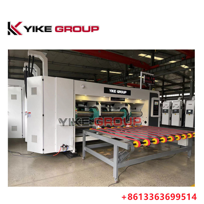 YK-1224 الطابعة عالية السرعة (Slotter Die Cutter Machine) مع الـ (Stacker) لصناعة صناديق الكرتون