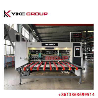 YK-1224 الطابعة عالية السرعة (Slotter Die Cutter Machine) مع الـ (Stacker) لصناعة صناديق الكرتون
