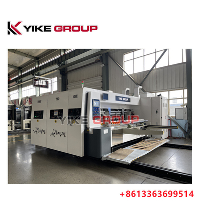 YK-1224 الطابعة عالية السرعة (Slotter Die Cutter Machine) مع الـ (Stacker) لصناعة صناديق الكرتون