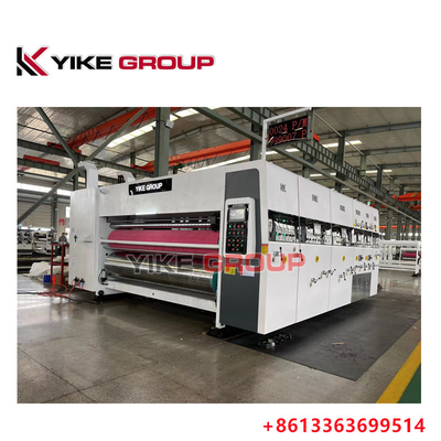 YK-1224 الطابعة عالية السرعة (Slotter Die Cutter Machine) مع الـ (Stacker) لصناعة صناديق الكرتون