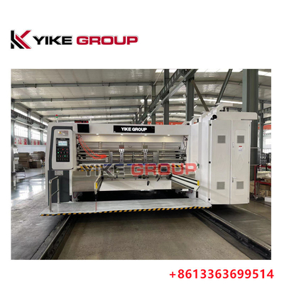 YK-1224 الطابعة عالية السرعة (Slotter Die Cutter Machine) مع الـ (Stacker) لصناعة صناديق الكرتون